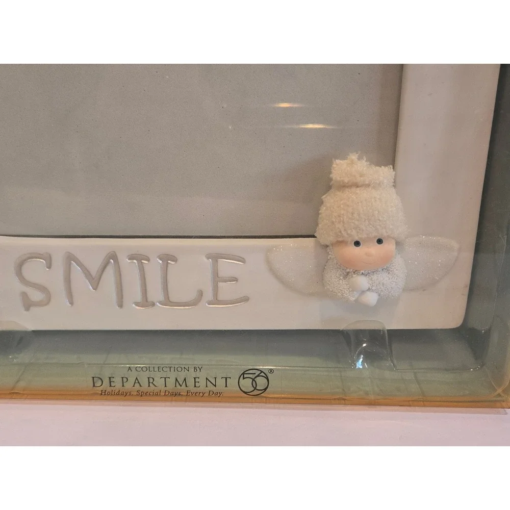 Vintage‎ Department 56 It's a Gift to Smile Snowbabies Angel Photo Frame New